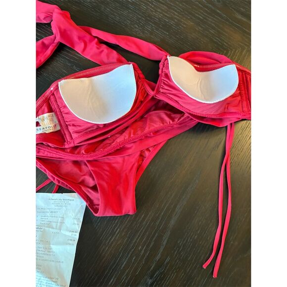 Seafolly australia  Women's Red Bandeau Bikini Set Size 8 US‎  Bikini - Picture 5 of 7
